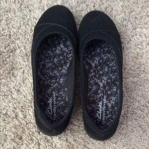 Clarks Black Flats